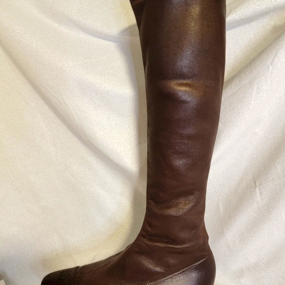 CHANEL Brown Lambskin Pull On Boots 37 - Picture 9 of 12